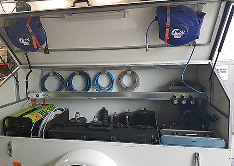 Ausbau Rohrreinigungsanhänger